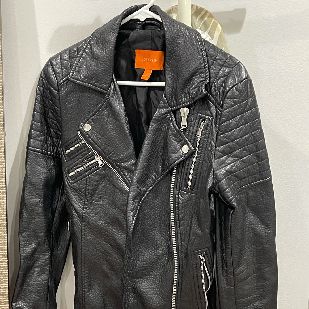 Joe fresh leather coat
